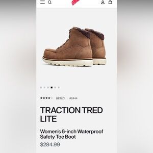 Red Wing - NWOT - Traction Tred Lite Brown Lace Up Boots